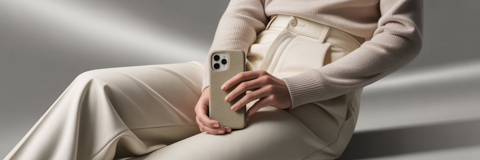 Styling a minimalist iPhone case with an outfit