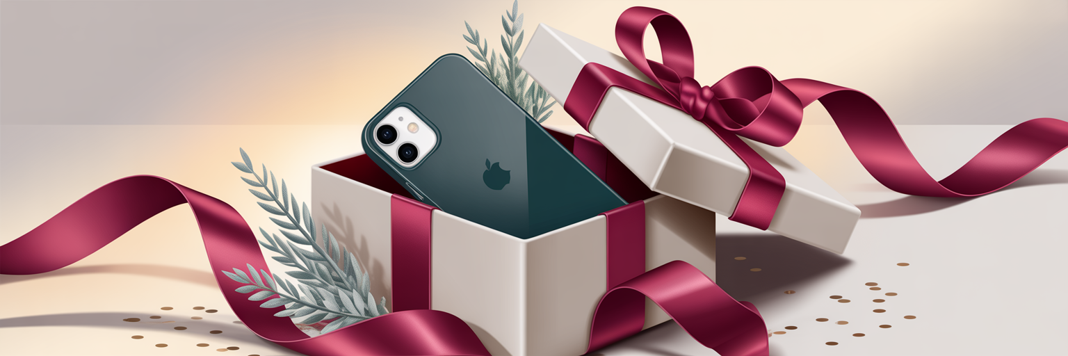 Stylish rectangle iPhone case as a gift.