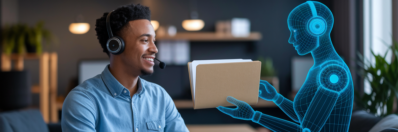 Support client assisté par un agent IA