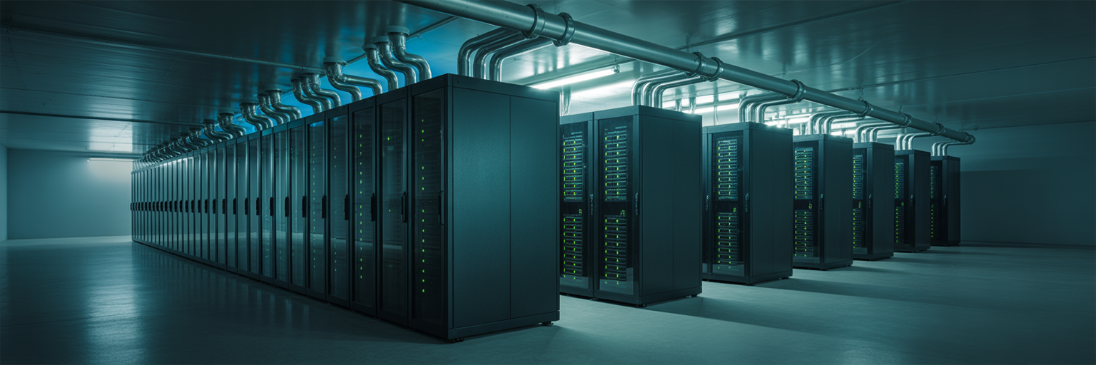 Sustainable green web hosting data centre.