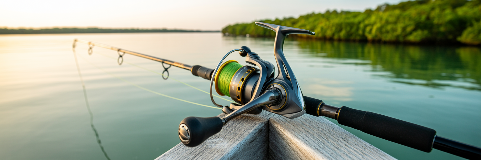 Tarpon fishing rod and reel setup