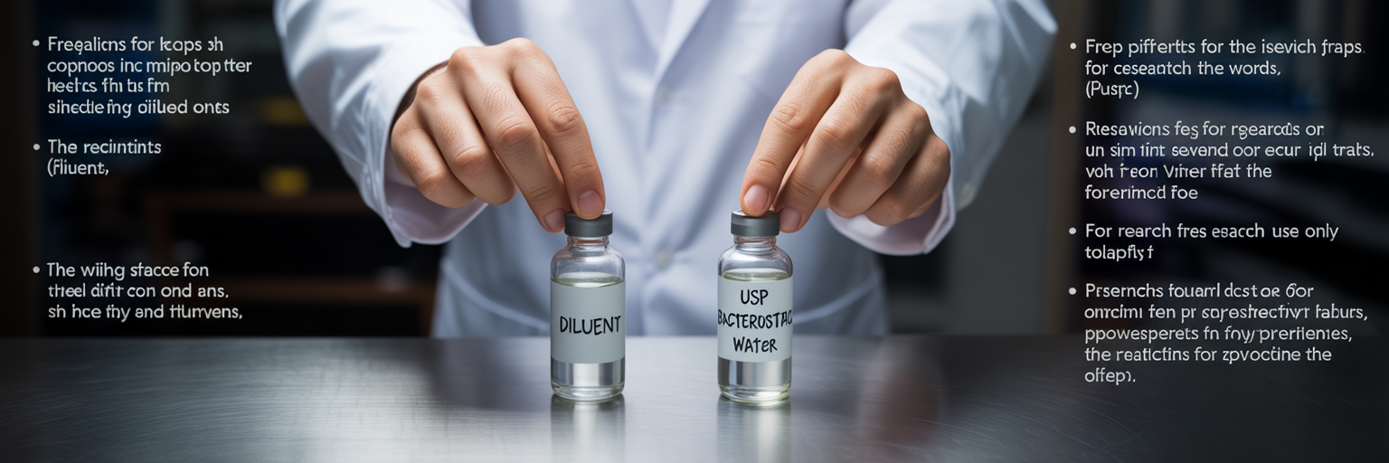 Technician choosing between two vials.