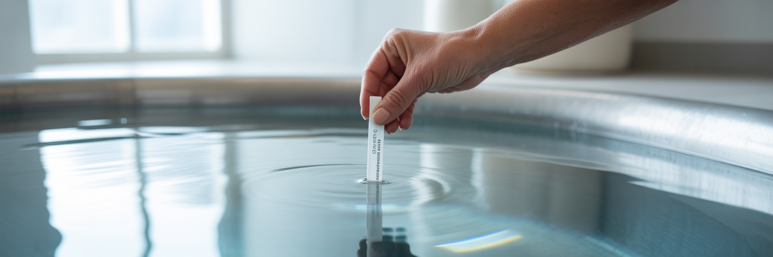 Testing cold plunge tub water