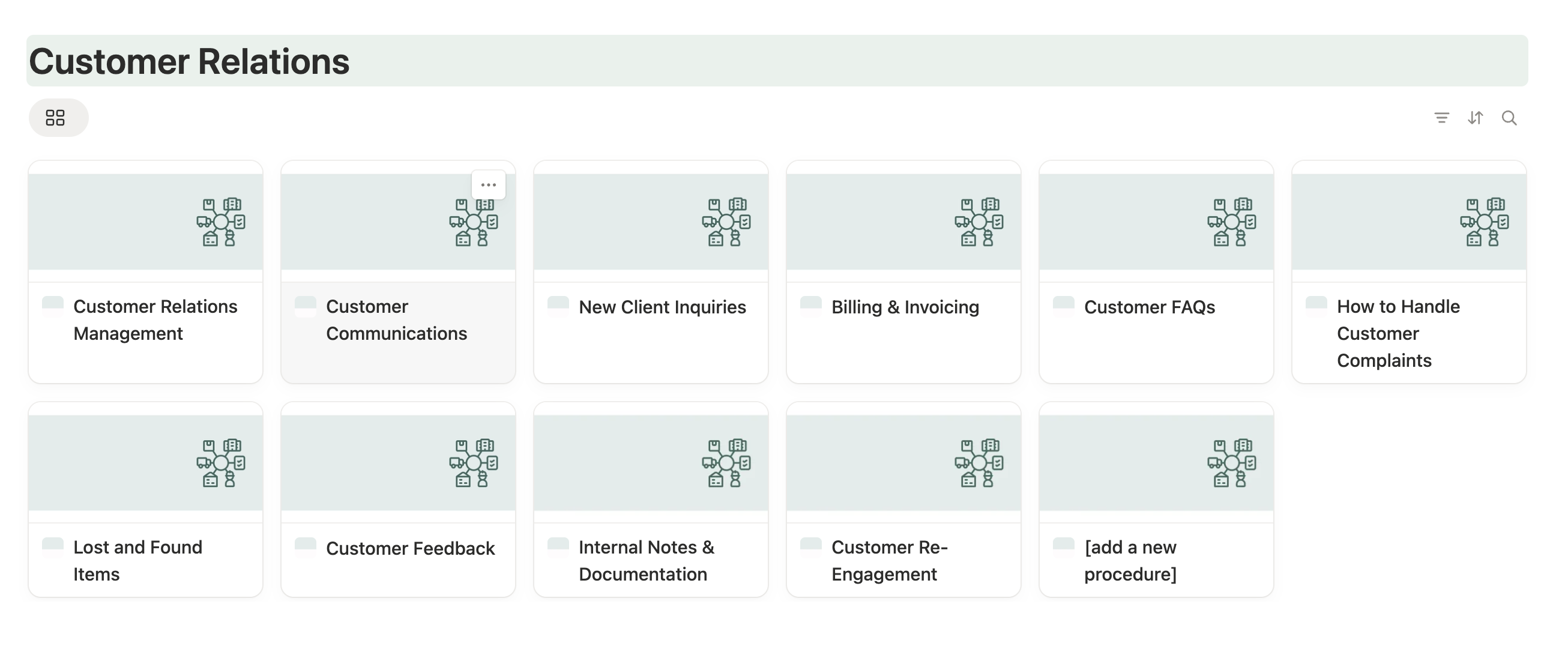 Example of a Customer Relations section in an Operations Manual