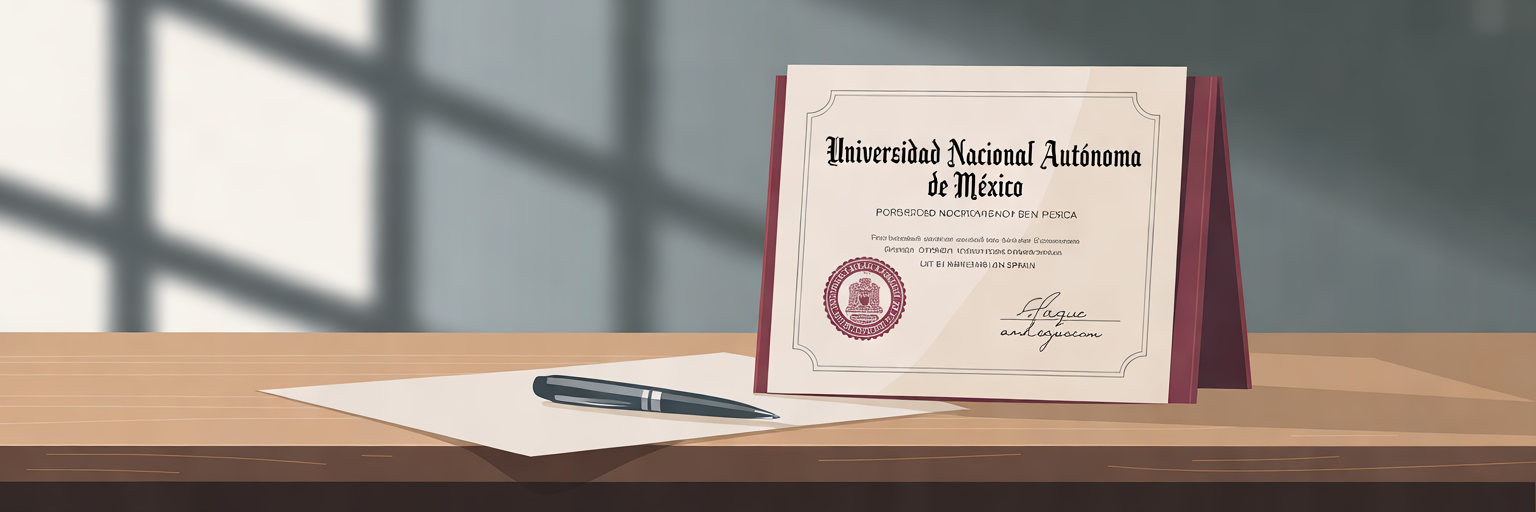 Título universitario extranjero con Apostilla de La Haya.