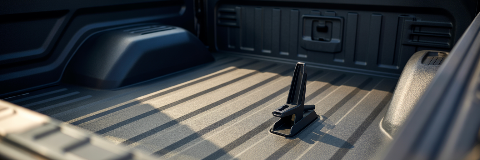 Toyota Tacoma deck rail system in truck bed