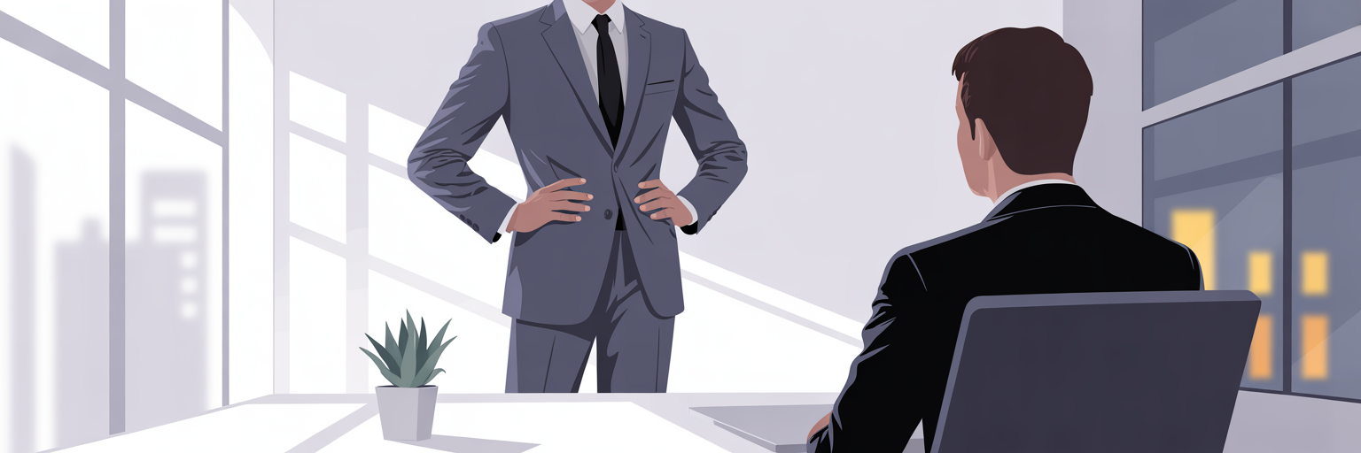 Persona trabajadora mostrando documentación a un empleador.