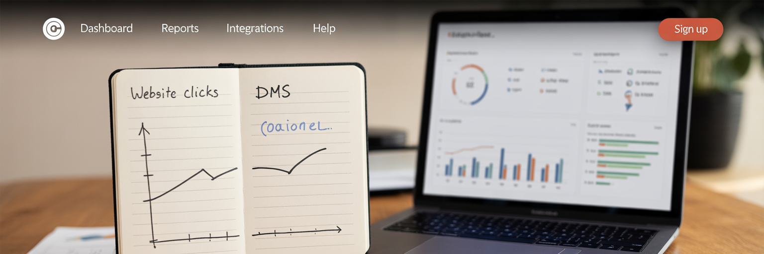 Tracking social media business growth metrics.