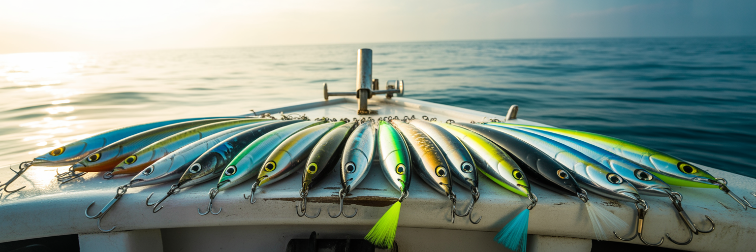 Versatile offshore trolling lures for marlin.