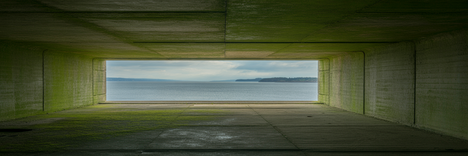 View from inside historic Port Townsend bunker