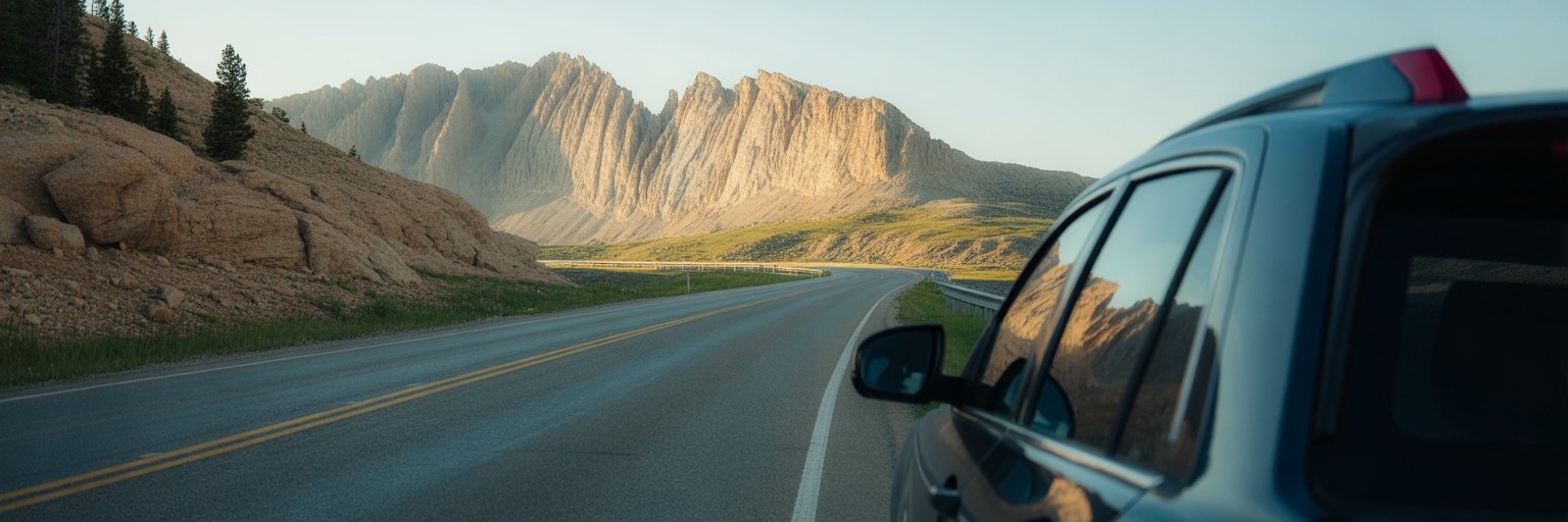 Winding Cloud Peak Skyway road Bighorns.