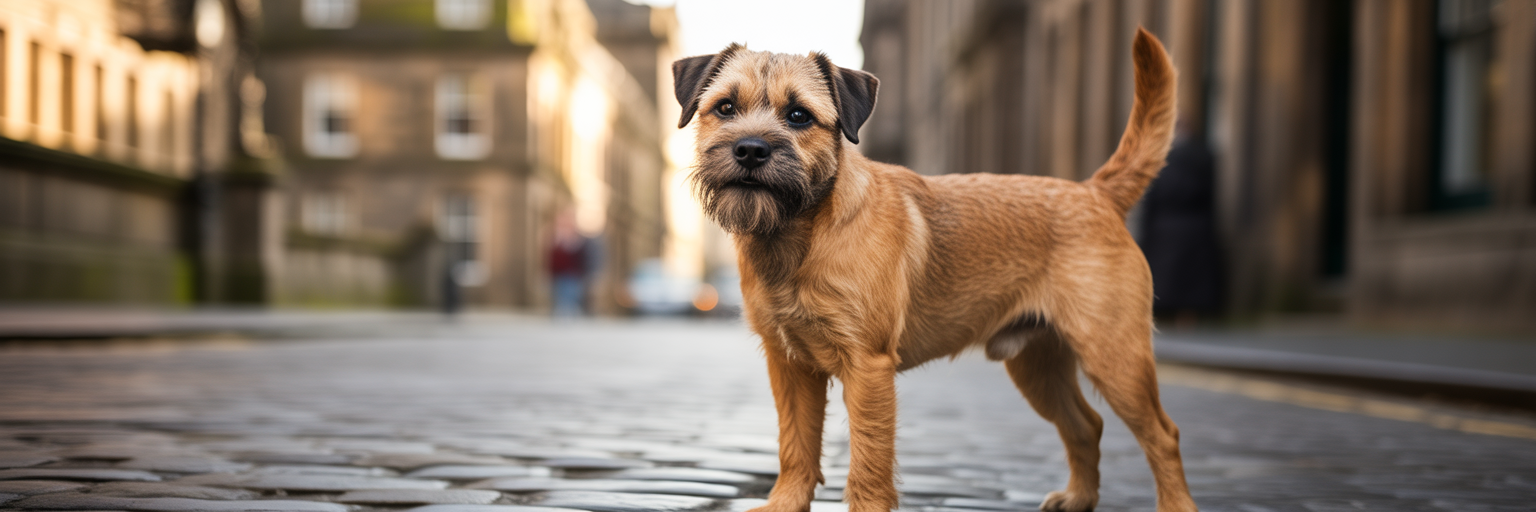 Wire-haired terrier with a healthy hand-stripped coat.