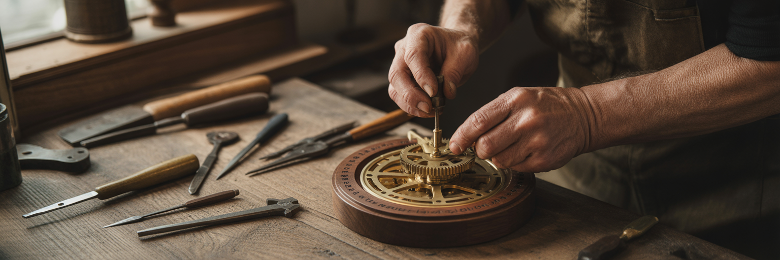 Workshop with tools for precise measurement.