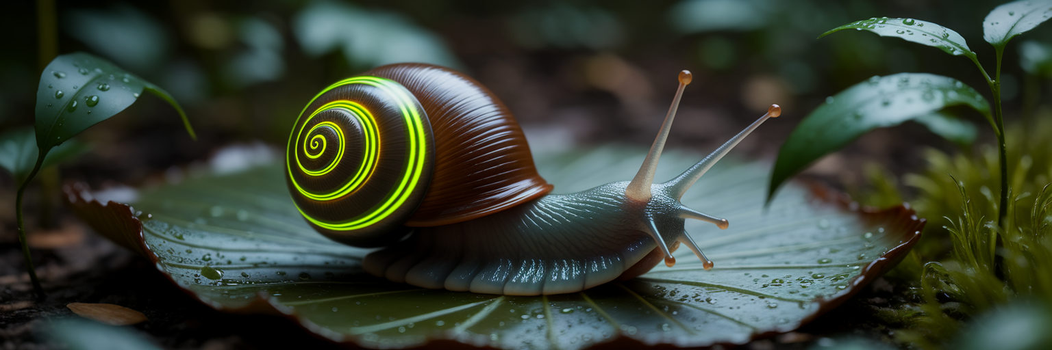 Zombie snail with pulsating parasite.